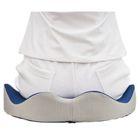 Coussin de siège à mémoire de forme, correcteur de posture médical avec matelas lombaire amovible, coussin de chaise parfait pour la forme des fesses