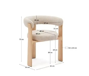 Chaise de salle à manger en bois de frêne massif au design moderne, couleur personnalisable, chaise de loisirs, mobilier pour la maison - Product Image 4
