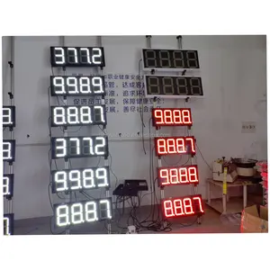 Anúncio digital LED número display posto de gasolina