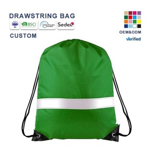 Custom Printed Logo Waterproof <b>Gym</b> Drawstring Backpack Marathon Travel Polyester Foldable Sports Shoe Large Capacity - Product Image 1