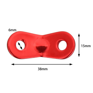 Camping Tent Rope Adjustment Buckle Metal Double Eye Windproof Anti Slip <b>Plate</b> 3.8x1.5cm Outdoor Gear - Product Image 2
