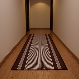 Alfombra de Polipropileno de Tejido Plano Casablanca Moderna de 57x300cm para Uso Doméstico - Product Image 1