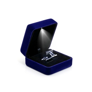 Custom Luxury Cufflink Packaging <b>Box</b> Men's Cufflink <b>Box</b> with <b>LED</b> <b>Light</b> Iron Empty <b>Box</b> Velvet Lining Cufflinks <b>Box</b> for Men - Product Image 3