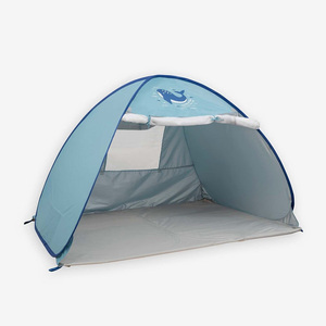 Protection solaire bleue mignonne pour bébé UPF 50 + apparaît en quelques secondes pare-soleil Mini tente de plage avec <span class=keywords><strong>porte</strong></span> moustiquaire pour jardin de vacances - Product Image 1