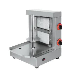 Due bruciatori ceramici Gas elettrico 2 In1 automatico rotante Doner Kebab macchina pollo Shawarma Grill Machine