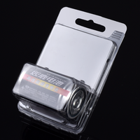 Boîte à clapet en plastique transparente transparente à bon prix Emballage pour batterie en stock