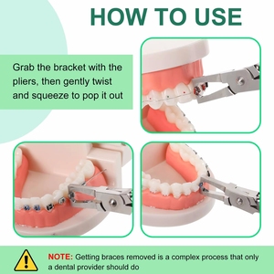 Instrumento cirúrgico odontológico ortodôntico de aço inoxidável, alicate manual para remoção de braquetes, curvador de fio para alinhadores. - Product Image 5