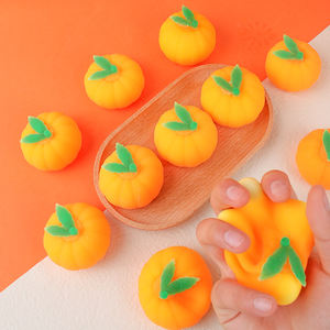 Promotional Shape TPR Stress Reliever Fidget <b>Toy</b> Pumpkin Squishy <b>Toy</b> <b>Halloween</b> Pumpkin EVA Filled Slow Rebound Moldable <b>Toy</b> - Product Image 1