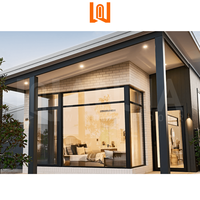 WANJIA Vente en gros Moderne Étanche Extérieur Verre isolé Baie vitrée Aluminium Fenêtre en verre fixe