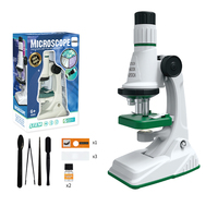 Zhorya Science Stem Kit Educational Portable Microscope Toy Kids Science Experiment Magnifier with LED Light for Primary
