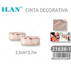 ริบบิ้นตกแต่ง Ilan ขนาด 2.5 ซม. x 2.7 ม. สำหรับงานฝีมือและของขวัญ - Product Image 3