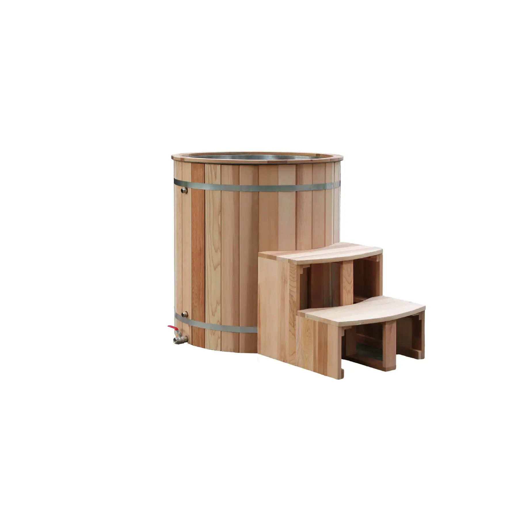 New product launch Large Size Wood Cold Plunge Tub Exercise Treatment For Ice Bath 1 Person Suitable