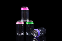 Vente en gros en stock canette en plastique PET pour 3.5g 7g bonbon fleur gommeux 3.5g canette de soda avec couvercle