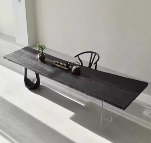 Style moderne nouvelle version Table à manger en <span class=keywords><strong>bois</strong></span> de frêne suspendue au vent silencieux Salon en acrylique Bureau à grande planche Bureau en <span class=keywords><strong>bois</strong></span> massif - Product Image 2