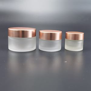 ขวดแก้วเนื้อแมทใสสำหรับครีมทาหน้า ครีมทาตา สครับขัดผิว บัตเตอร์ ขนาด 5 กรัม 10 กรัม 15 กรัม 20 กรัม 30 กรัม 50 กรัม 100 กรัม พร้อมฝาสีโรสโกลด์ - Product Image 3
