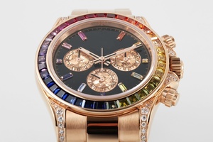 40mm oro rosa Rainbow Gem Dia reloj deportivo ETA 4130 movimiento alta calidad 904L Acero inoxidable Diver ZF fábrica nuevo - Product Image 3