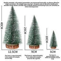 Mini sapin de Noël artificiel sur pied avec aiguilles de pin et fausse neige, ornement de bureau à décorer soi-même