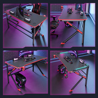 Bureau d'ordinateur personnalisé en usine, table de jeu simple pour e-sport, bureau de cybercafé, modèle D2105
