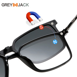 แว่นกันแดดโพลาไรซ์แม่เหล็กสำหรับผู้ชายและผู้หญิง พร้อมเลนส์ TAC กรอบดำ มองเห็นได้ในเวลากลางคืน ป้องกันรังสียูวี 400 สไตล์ unisex - Product Image 5