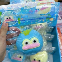 Jouet en caoutchouc souple anti-stress en forme de poisson avec de grands yeux, design mignon, rebond lent, pour les enfants de 8 ans et plus