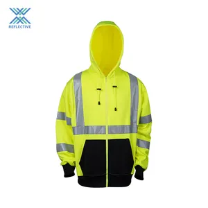 LX High Quality Safety Hoodies Reflective Jacket Safety Reflective Construction Jackets Security Jacket Coat