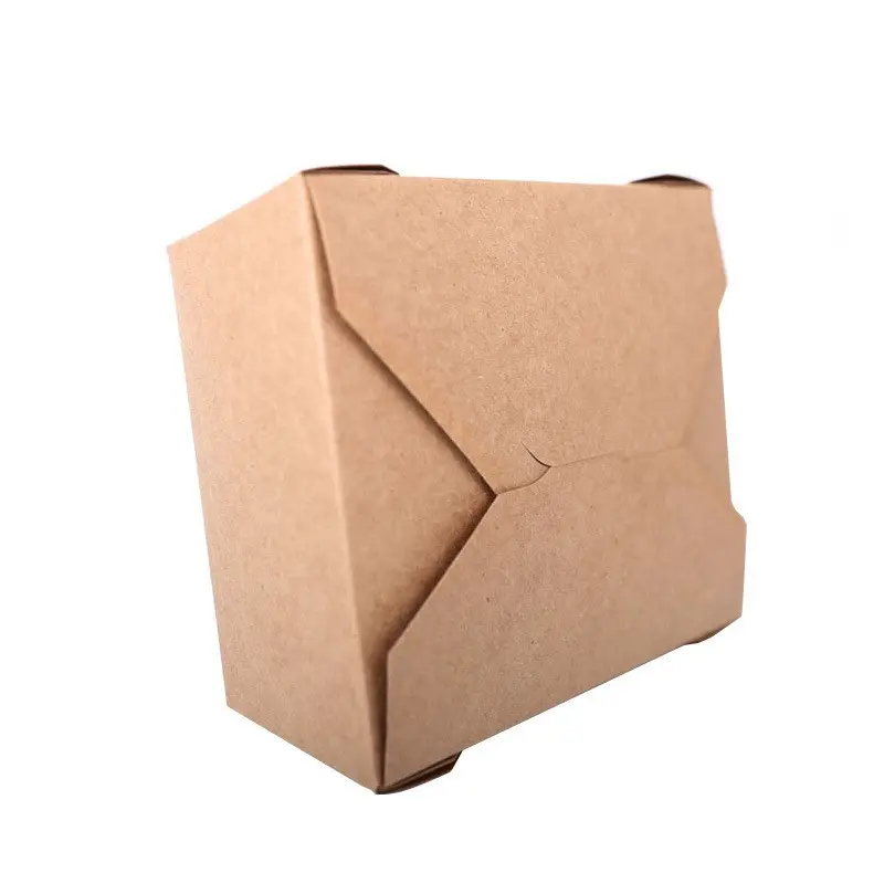 Disposable microwave safe kraft paper lunch box