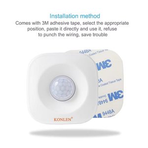 KONLEN Tuya akıllı yaşam WiFi PIR hareket sensörü kablosuz tavan Alarm insan vücudu kızılötesi dedektör ev güvenlik için ABS malzeme - Product Image 6