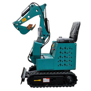 Excavadora sobre orugas grande, vehículo de ingeniería de zanjas agrícolas, sitio de operación de movimiento de tierras municipal, retroexcavadora - Product Image 1