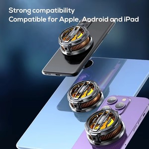 Magnetic Clip On Phone Cooler Portable Mobile Radiator RGB Silent Cellphone Cooling Fan Semiconductor for Phone <b>Gaming</b> Live - Product Image 4