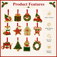 Imán Metálico Navideño con Forma Personalizada para Decoración de Árboles y Empaque de Regalos