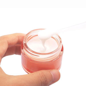 Pot cosmétique en verre rond rose fantaisie personnalisé OEM 15g 30g 50g 100g pour crème corporelle et visage avec bouchon à vis rose doré - Product Image 2