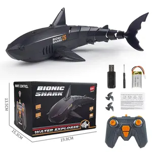 Elektrikli Mini köpekbalığı simülasyon oyuncak uzaktan kumanda köpekbalığı havuzu oyuncaklar çocuklar plastik malzeme açık kullanım dahil piller USB kablosu