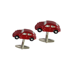 <span class=keywords><strong>Gemelos</strong></span> de ley personalizados con forma de dibujos animados de coche rojo pequeño realmente interesante para camisas de hombre - Product Image 3
