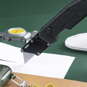 Quick-Change Blade Paper Cutter Knife Stainless Steel Safety Folding Utility Knife Box Cutter