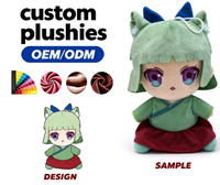 Peluche personnalisée de fille anime, adorable personnage en peluche, mascotte pour la vente en gros, cadeau promotionnel pour enfants, peluche de fille anime