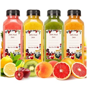 Bouteilles d'emballage de boisson en plastique <span class=keywords><strong>PET</strong></span> carrées de 12oz 16oz 500ml pour jus bon marché et écologiques - Product Image 2