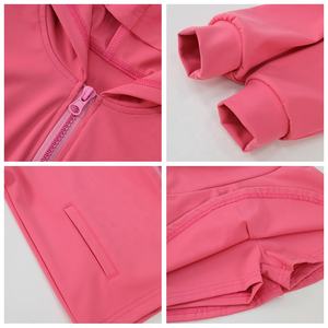 Tiaose Dehnbare Kinder-Überraschungsbox Mädchen Yoga-Sets Kinder Kapuzen-Langarm-Babykleidung Set Sport Fitness Yoga-Bekleidung - Product Image 4