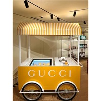 Chariot de café en métal style ferme avec plan de travail extensible, armoire de rangement, design à auvent, poignée pliable et amovible, configuration complète