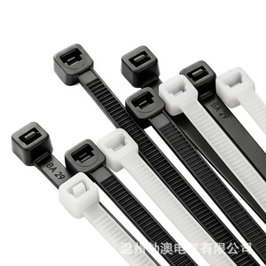 สายรัดเคเบิลไนลอนโบอาโอ สีดำขาว หนา 1-1.05 มม. เกรดอุตสาหกรรม V-2 ทนไฟ สำหรับรัดสายเคเบิลและยึดติด - Product Image 1