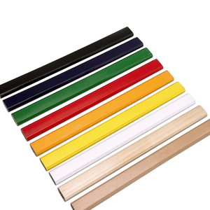 Crayon de charpentier HB octogonal ovale coloré BECOL en gros, avec logo personnalisé, en bois épais, pour le travail du bois - Product Image 4