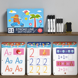 2023 nuevos juguetes educativos para niños dibujo escritura aprendizaje línea de trazo libro Niños pensamiento lógico tarjetas libro - Product Image 6