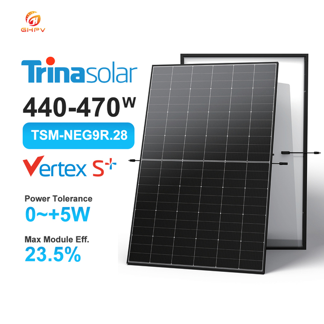 Trina Vertex S+ TSM NEG9R.28 Solar Panels 440W 445W 450W 455W 460W 465W 470W N Type Dual Glass PV Modules with 30 Years Warranty