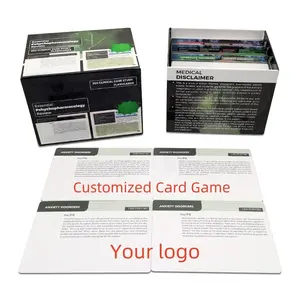 Индивидуальный дизайн логотипа печать художественная бумага обе стороны маленькие открытки игровые карты пользовательские карты