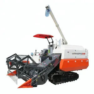 2022 China New Wheat Cutting Machine Price Rubber Crawler Self Propelled Rice Cutter Combine Harvester For Rice Low Loss Rate