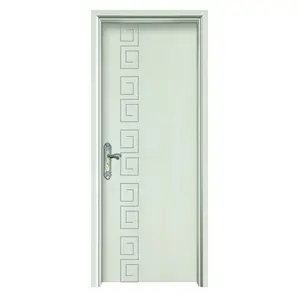 Kunci pintu pintar, harga rendah kayu GMT desain pintu utama Interior kayu