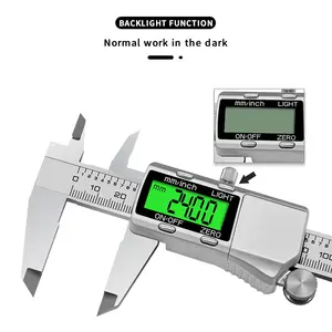 DITRON 6 Zoll 150mm elektronische Metall-Edelstahl-Licht-Digital-Bremssättel mit Hintergrund beleuchtung Großes LCD-Display