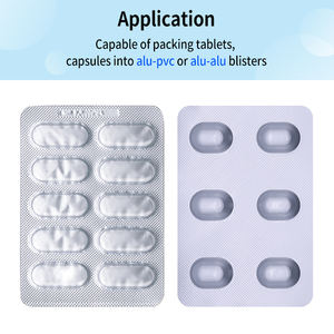 Elektrische Vlakke Plaat Alu Alu Tablet Capsule Verpakkingsmachine Nieuwe Pil Blister Afdichting Vormen Strip Blister Verpakkingsmachine Voedsel - Product Image 2