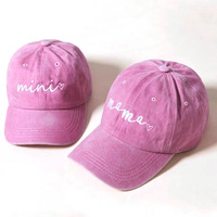 2pc Casual Maman Mini Baseball Cap Chapeau Définit Mère Fille Adulte Enfant En Bas Âge Filles Réglable