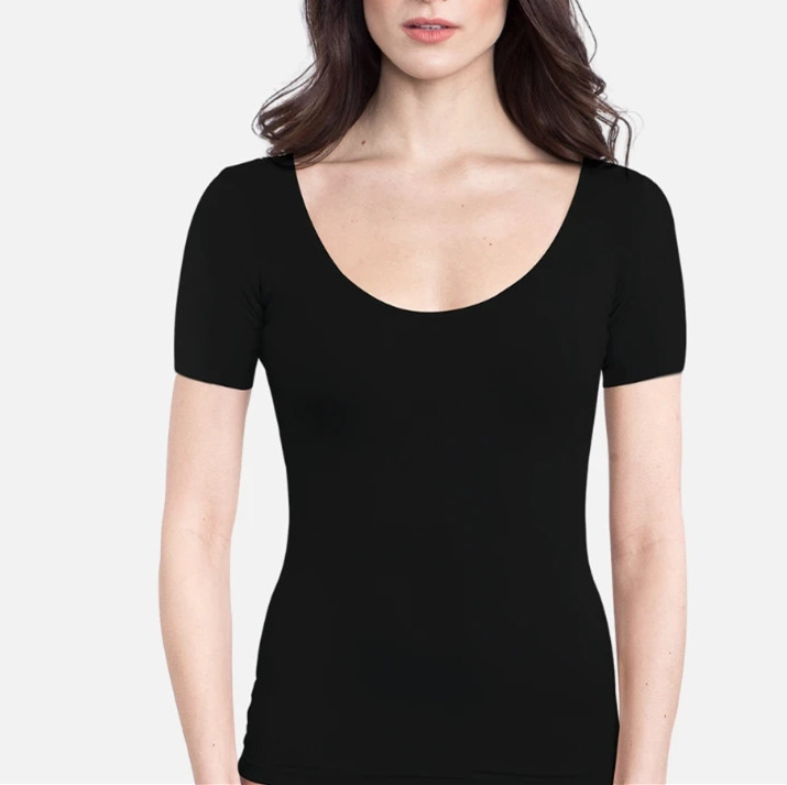 Femme col rond noir