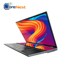 CoreNest Professional Dual Screen Laptop Intel Core I7 9750H Office Laptop 8GB 16GB 32GB RAM Touch Screen Business Workstation